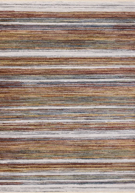 Sunset Glow 5'3" x 7'10" Striped Plush Area Rug