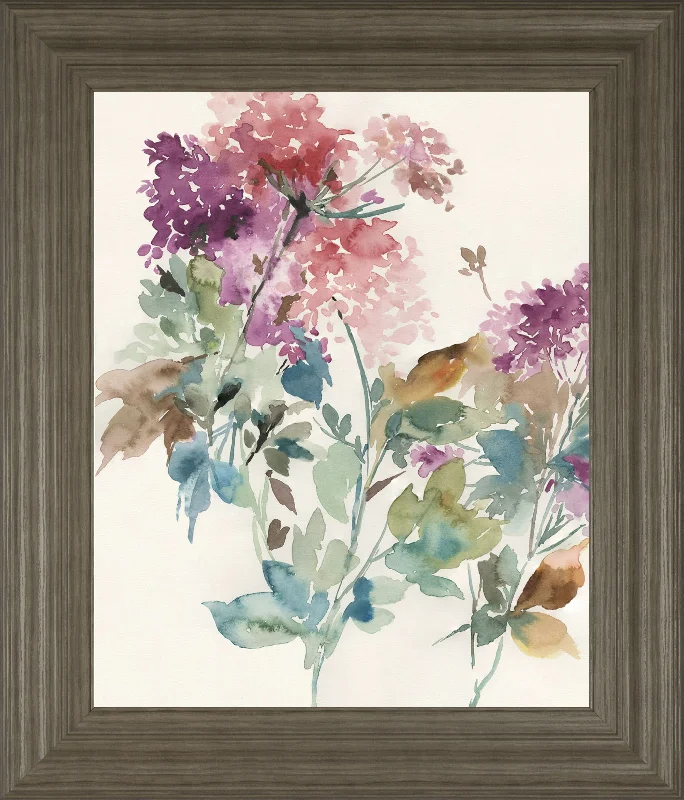 Sweet Hydrangea I By Asia Jensen - Framed Print Wall Art - Purple