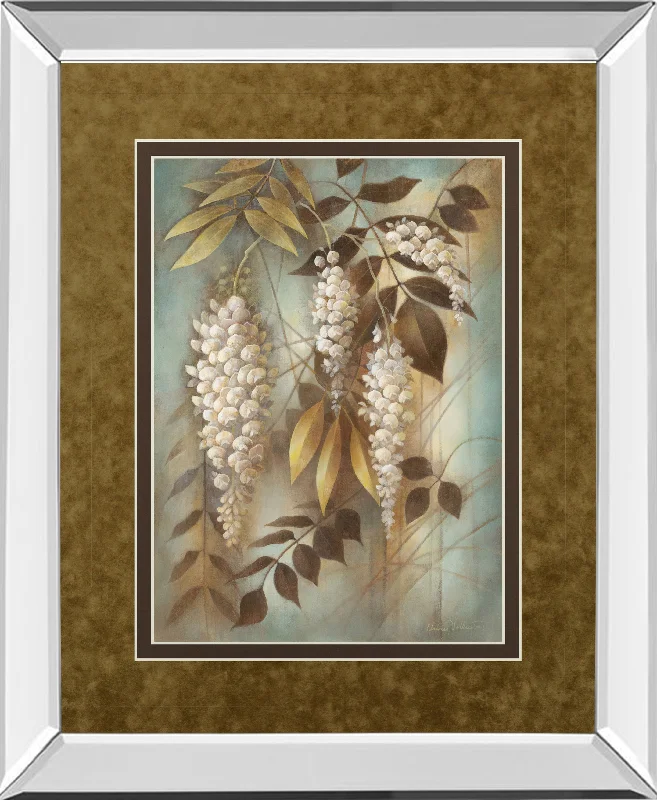 Wisteria Lane Il By Eliane Volherbst-Lane - Mirror Framed Print Wall Art - White